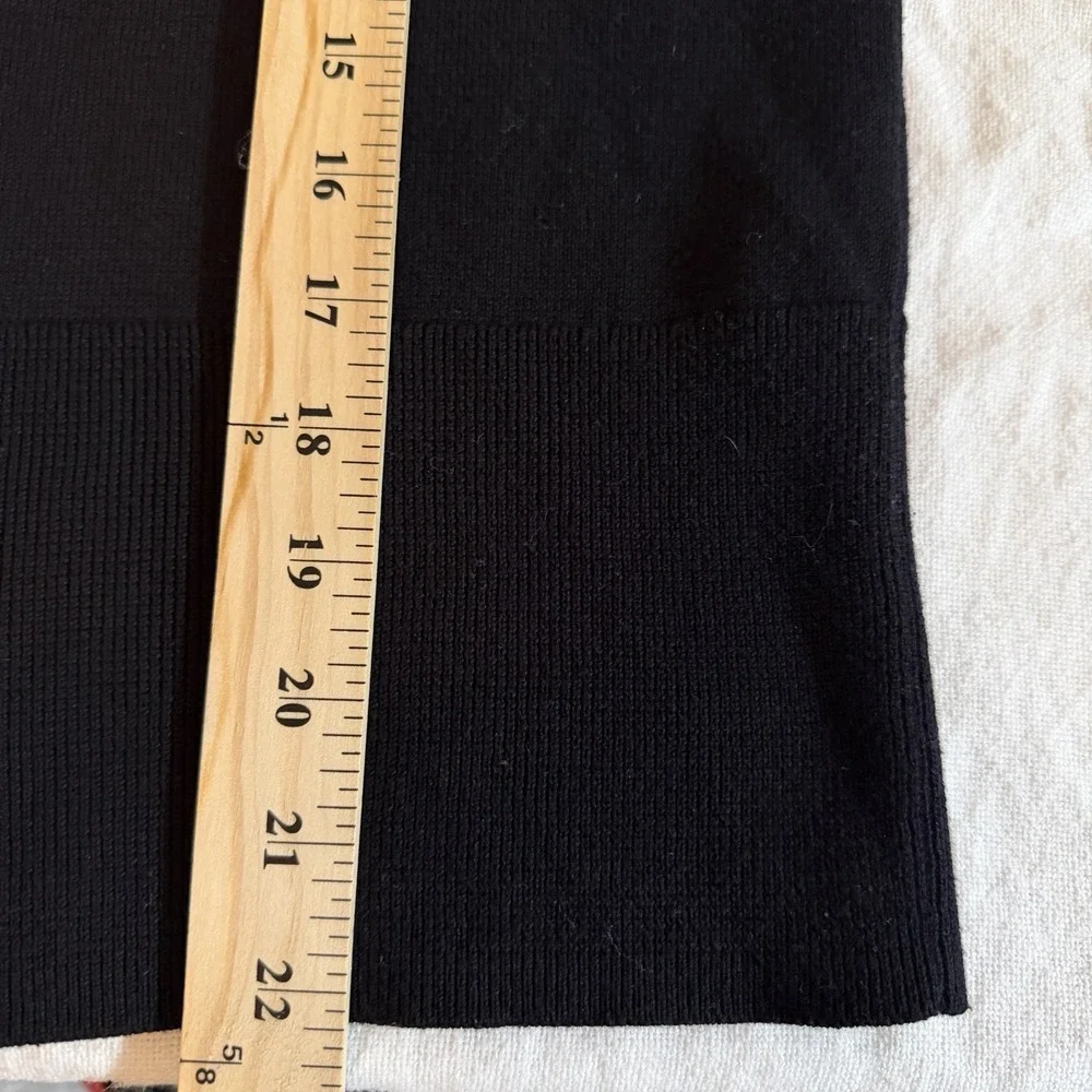 Cabi Black Zip Up V-Neck‎ Cardigan Sweater Cotton Knit Style 5453 XS